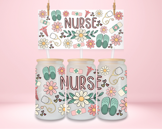Nurse Floral UVDTF Wrap