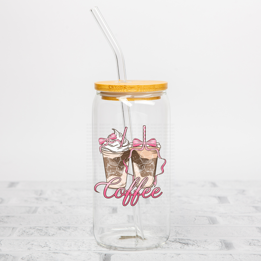 Pink Iced Coffee UVDTF Decal