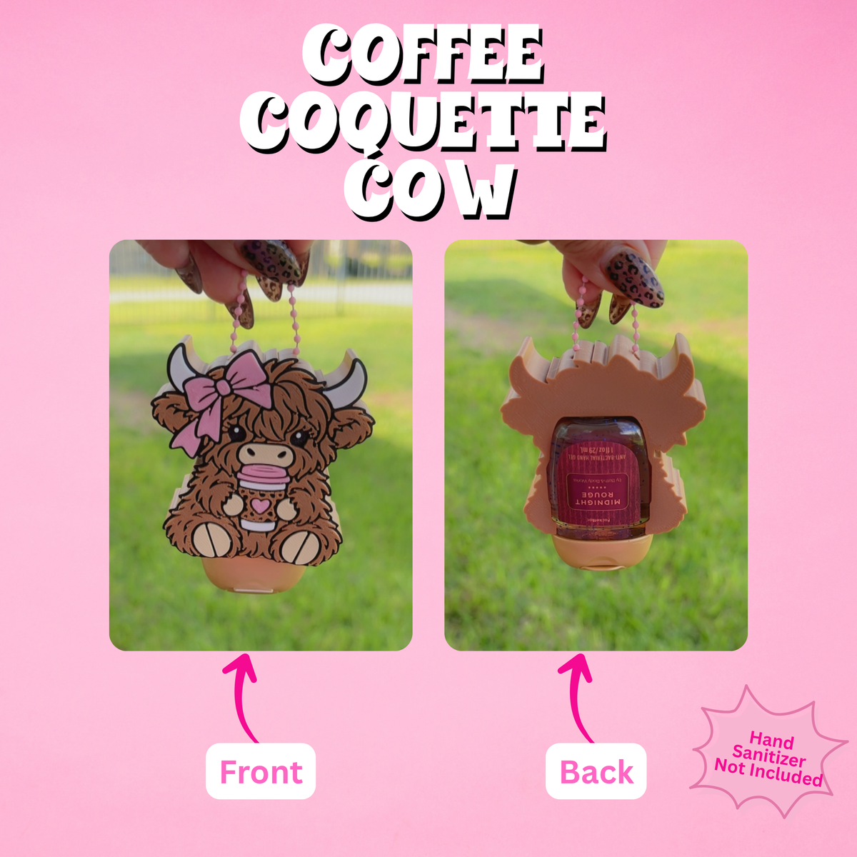 Coffee Coquette Cow Pocketbac Holder