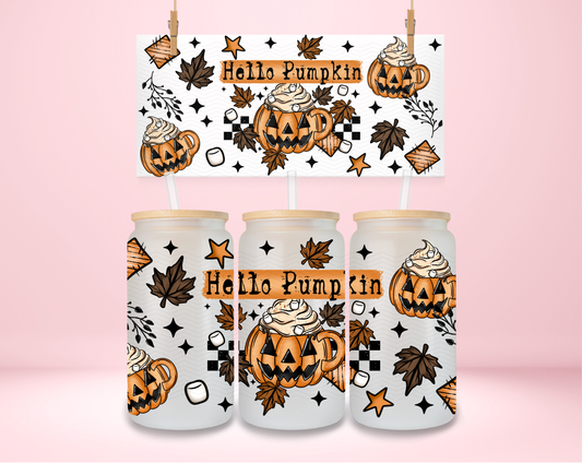 Hello Pumpkin Fall UVDTF Wrap