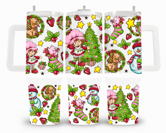 Berry Christmas 40oz UVDTF Wrap
