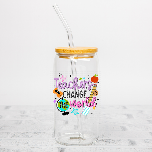 Teachers Change The World UVDTF Decal