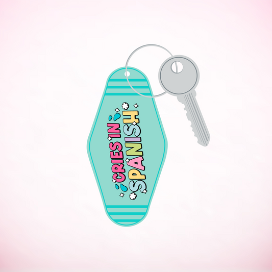 Cries In Spanish Motel Keychain UVDTF Decal
