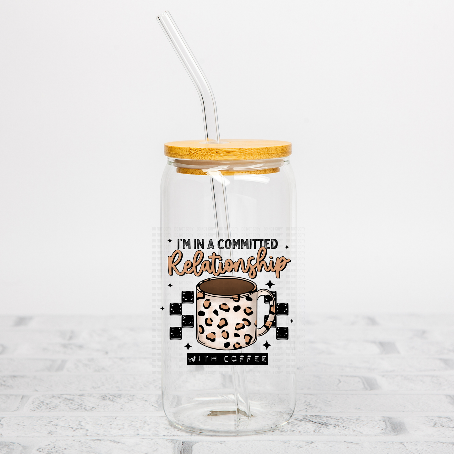 Committed Relationship With Coffee UVDTF Decal