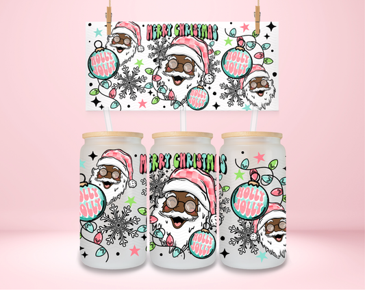 Holly Jolly Santa Dark Skintone UVDTF Wrap