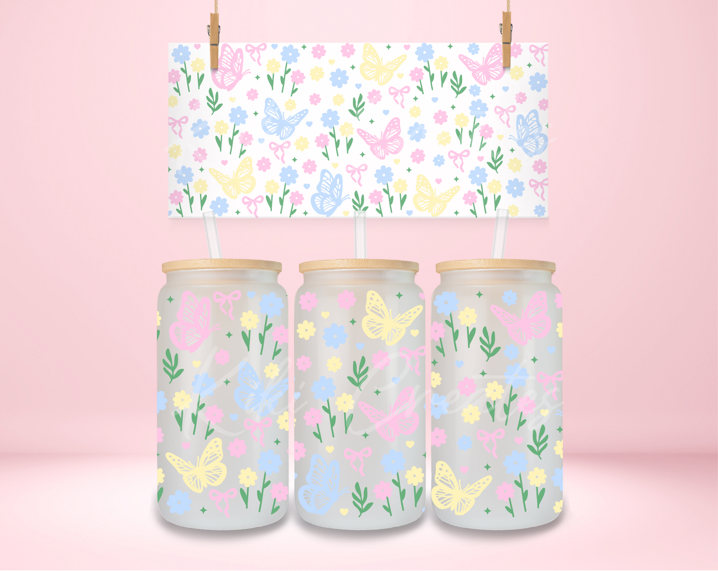 Spring Butterfly UVDTF Wrap