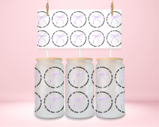 Cup Care- Purple Coquette UVDTF Wrap