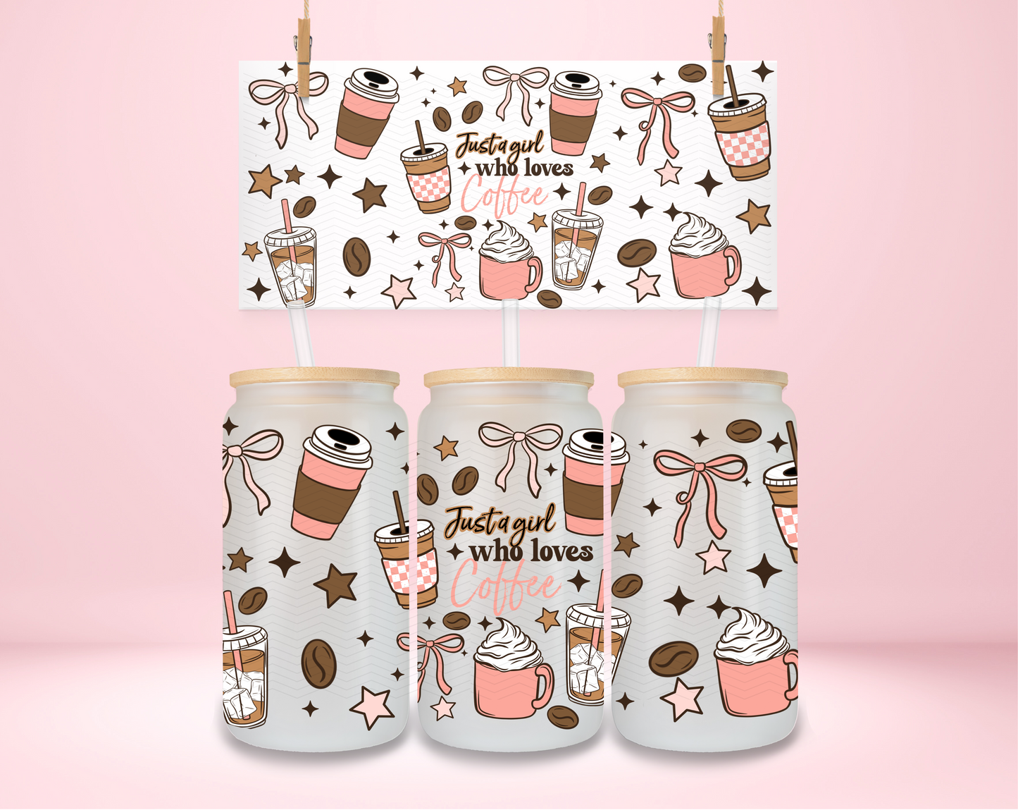 Just a Girl Who Loves Coffee UVDTF Wrap