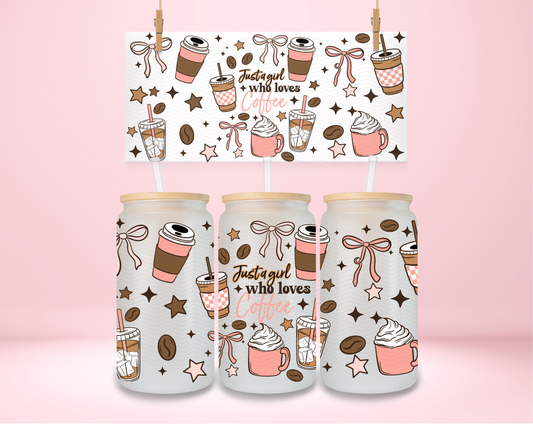 Just a Girl Who Loves Coffee UVDTF Wrap