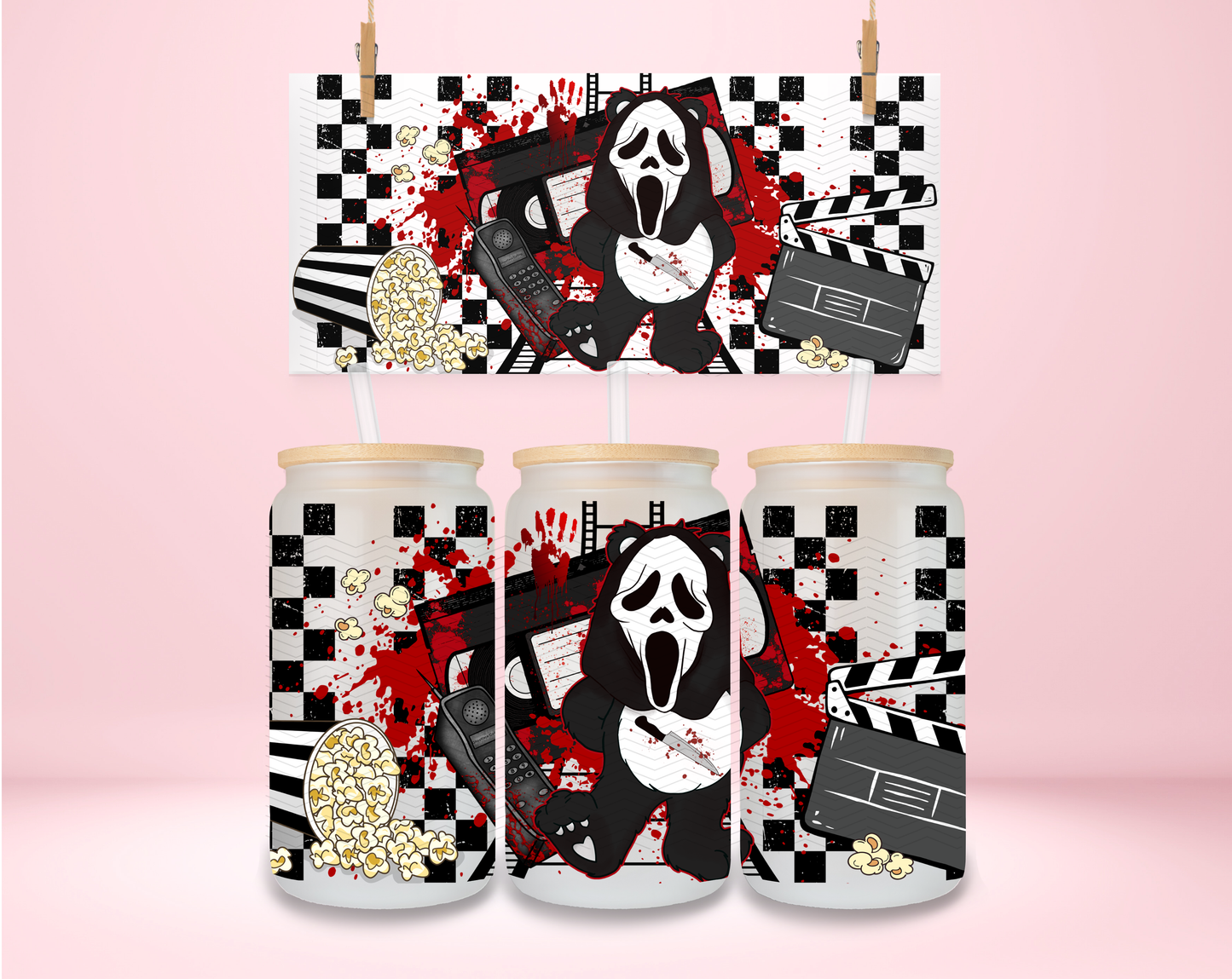 Ghostface Scarebear UVDTF Wrap