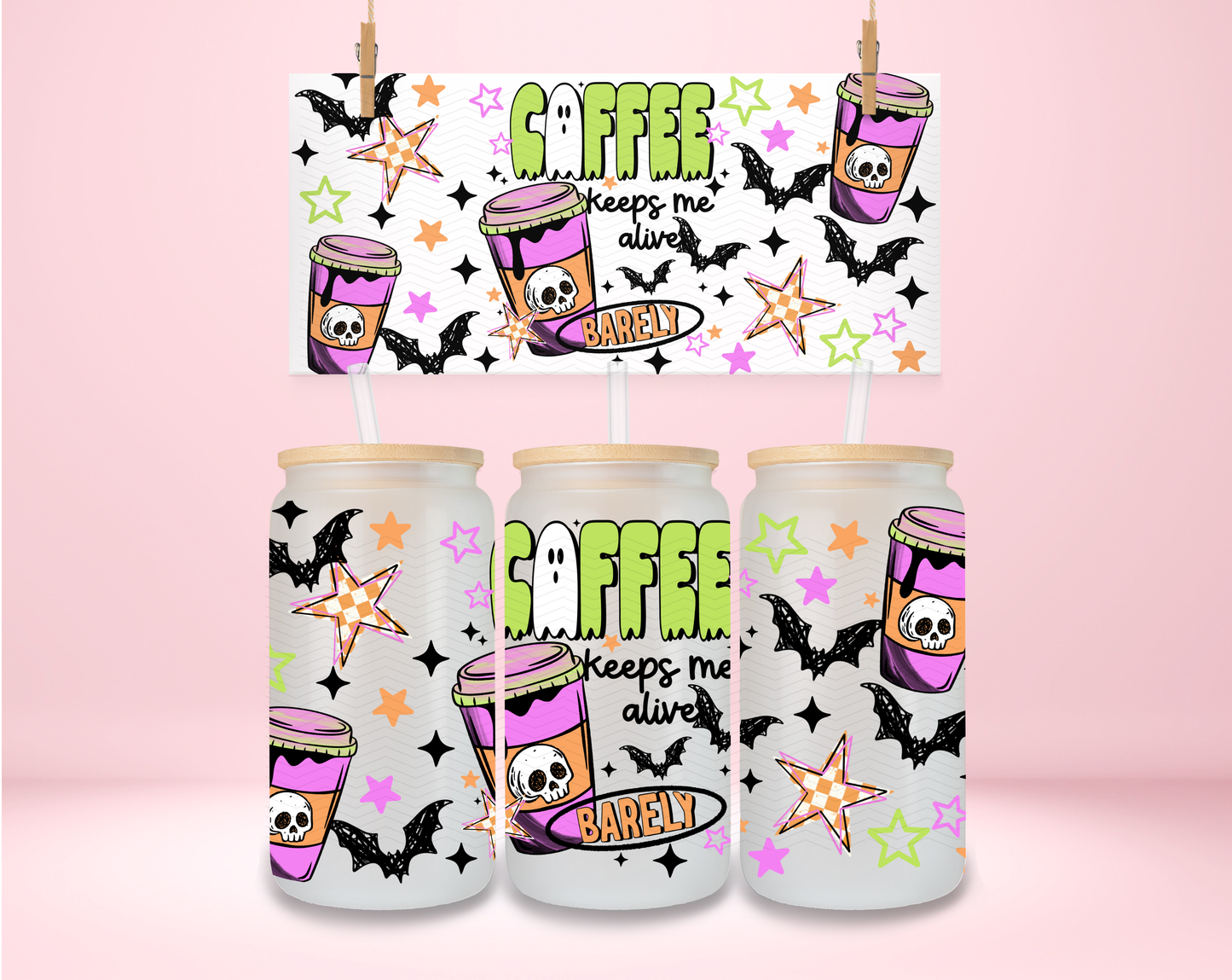 Coffee Keeps Me Alive UVDTF Wrap