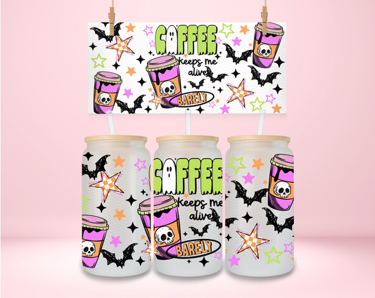 Coffee Keeps Me Alive UVDTF Wrap