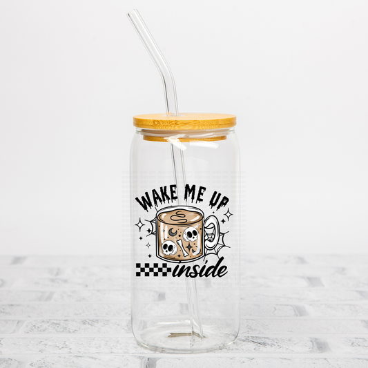 Wake Me Up Inside Coffee UVDTF Decal