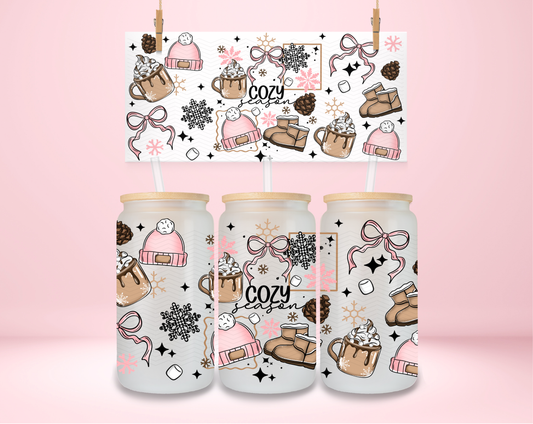 Cozy Season Pink Coquette UVDTF Wrap