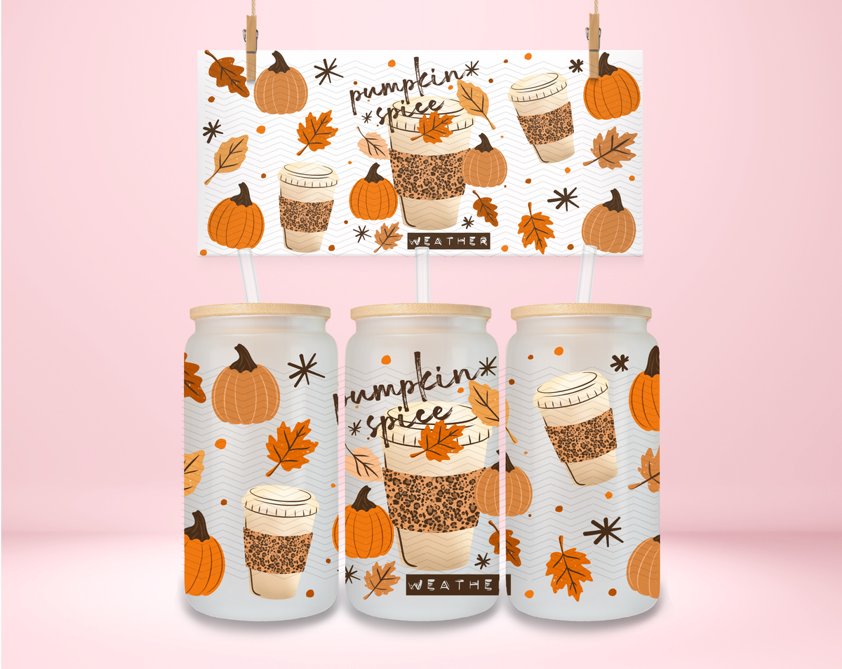 Pumpkin Spice Leopard Coffee UVDTF Wrap