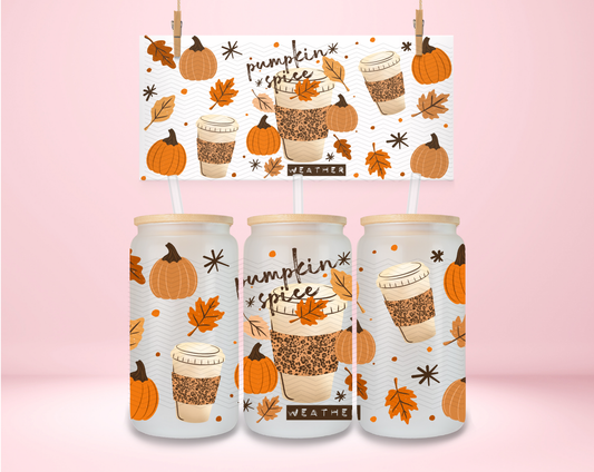 Pumpkin Spice Leopard Coffee UVDTF Wrap