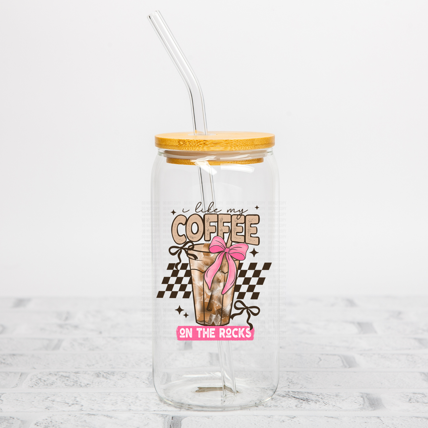 Coffee on The Rocks Coquette UVDTF Decal