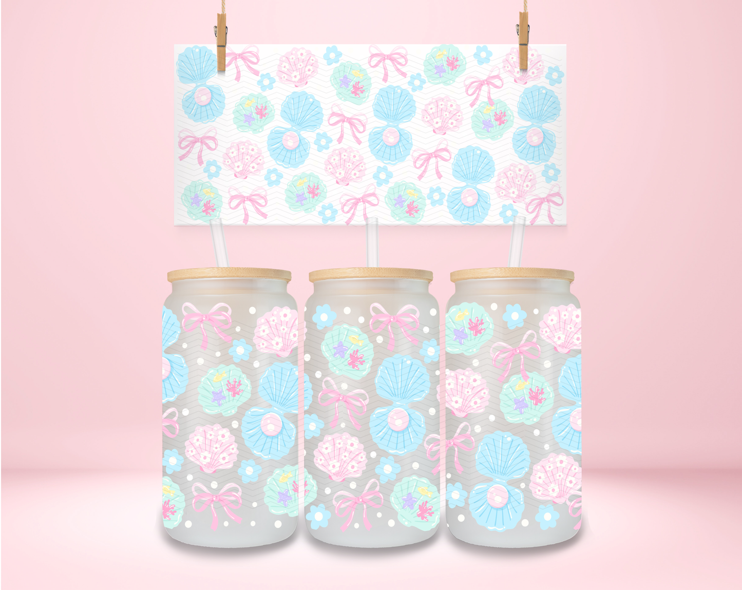 Pastel Seashells Coquette UVDTF Wrap