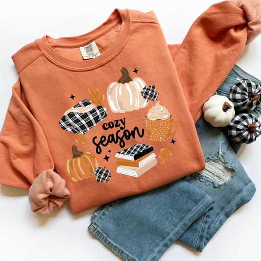 Cozy Season Books and Pumpkins DTF
