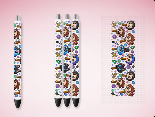 Button Girl Ice Cream Pen Wrap