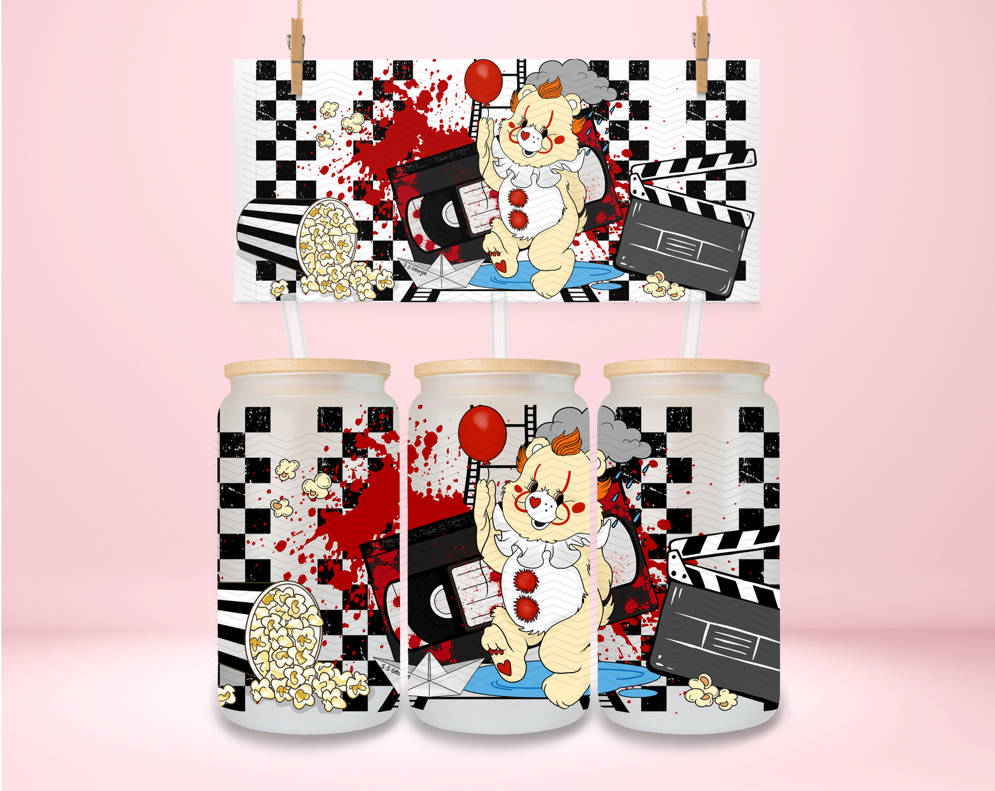Clown Scarebear UVDTF Wrap