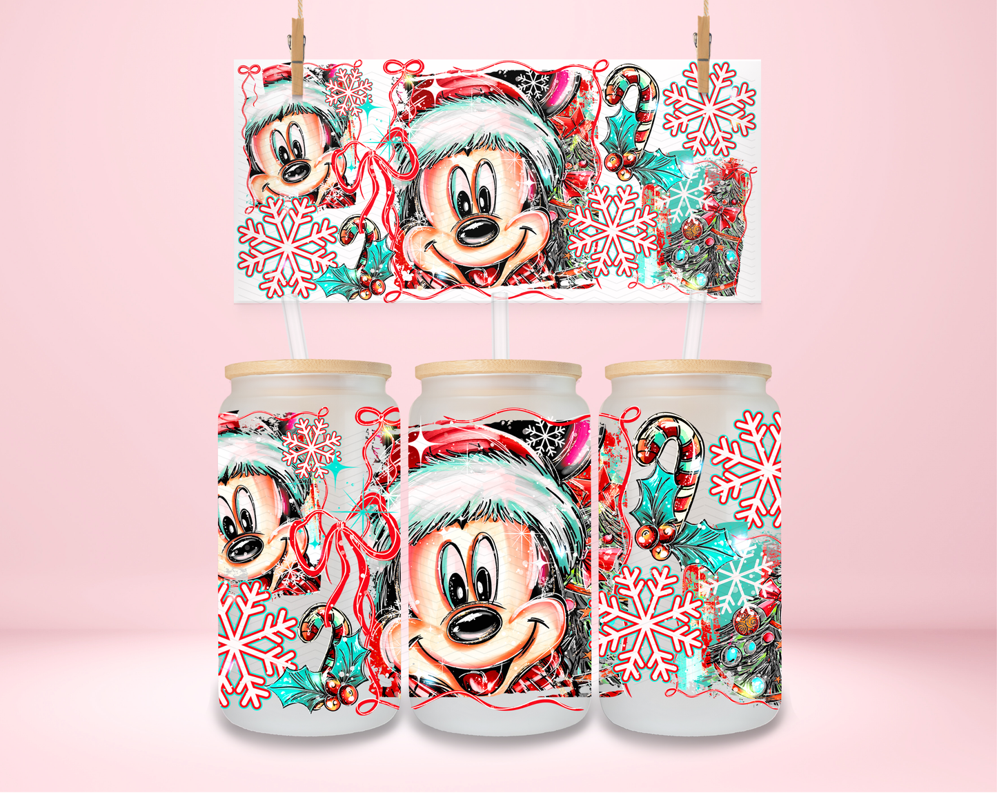 Christmas Mouse UVDTF Wrap