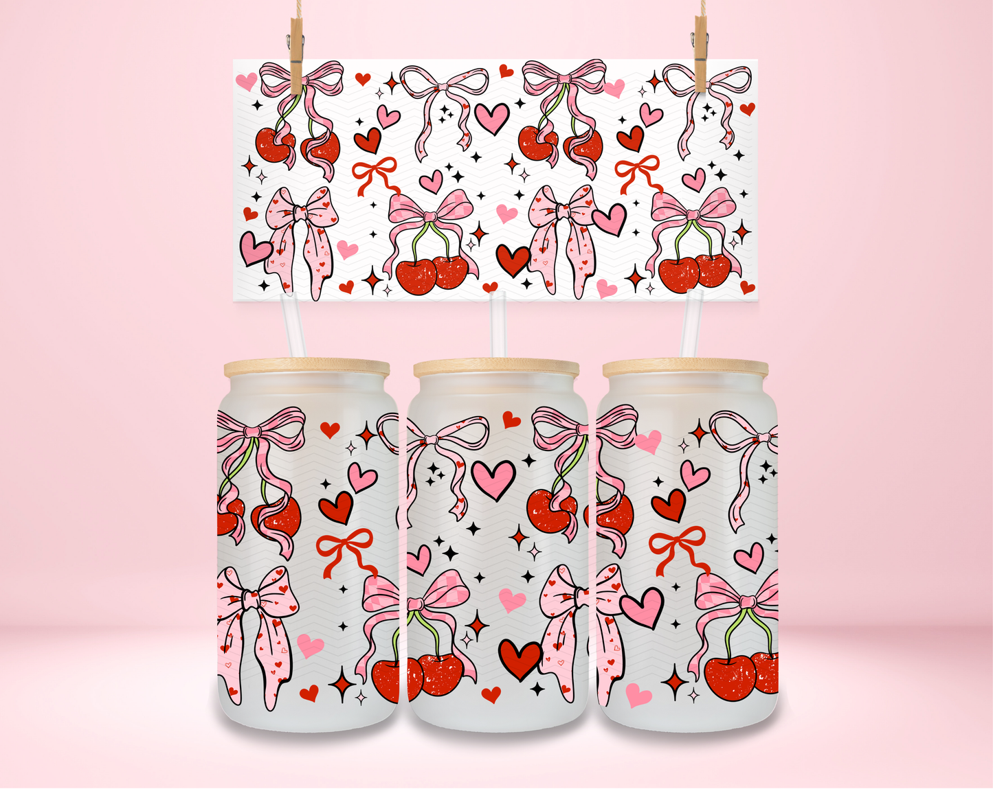 Cherry Love Coquette UVDTF Wrap