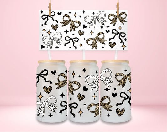 Cheetah Bows Double Sided UVDTF Wrap