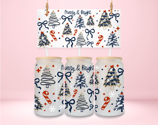 Merry and Bright Blue Coquette UVDTF Wrap