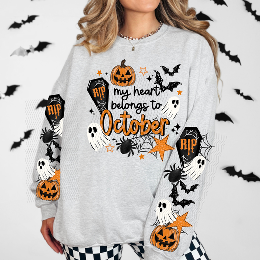 Heart Belongs to October W/ Sleeves DTF