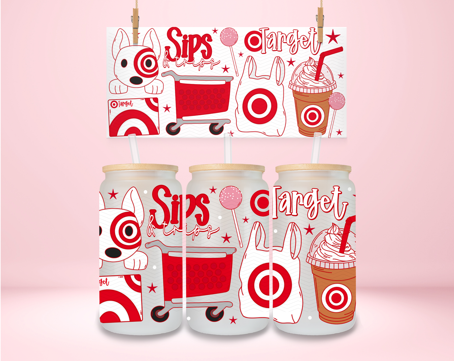 Sips and Target Trips UVDTF Wrap