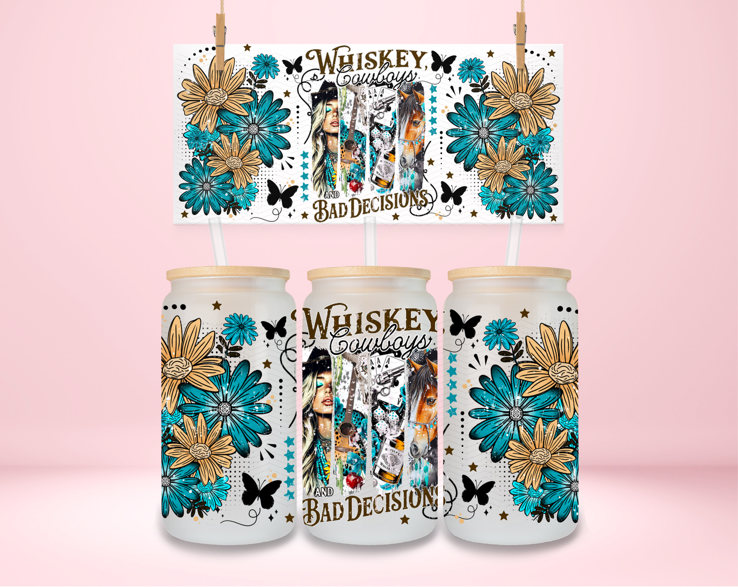 Whiskey and Bad Decisions UVDTF Wrap