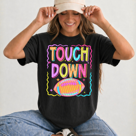 Touchdown Colorful Football DTF