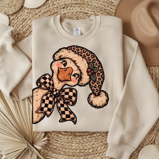 Leopard Christmas Goose DTF
