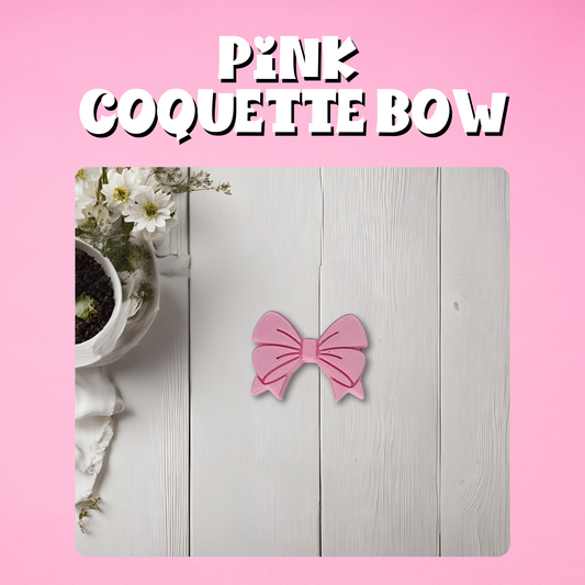 Pink Coquette 3D Straw Topper