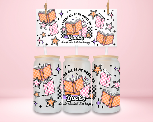 I Spend All Of My Money On Books UVDTF Wrap