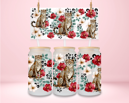 Cheetah Floral UVDTF Wrap