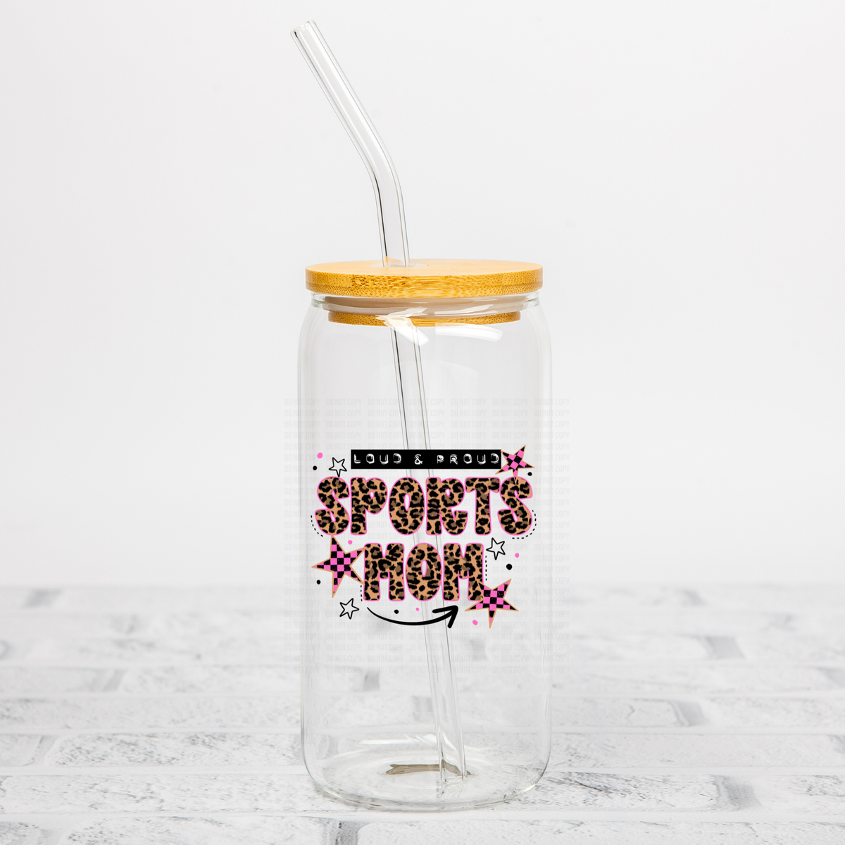 Loud and Proud Leopard Sports Mom UVDTF Decal