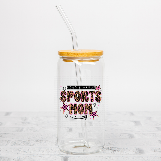 Loud and Proud Leopard Sports Mom UVDTF Decal