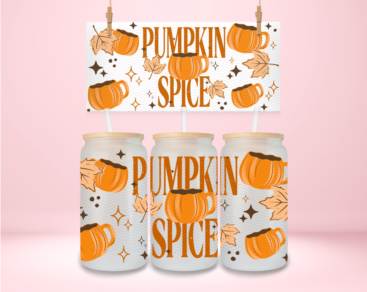 Pumpkin Spice Fall Coffee UVDTF Wrap
