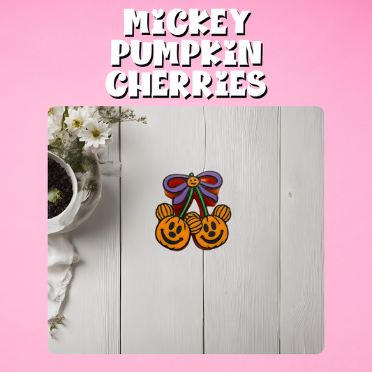Mickey Pumpkin Cherries Straw Topper