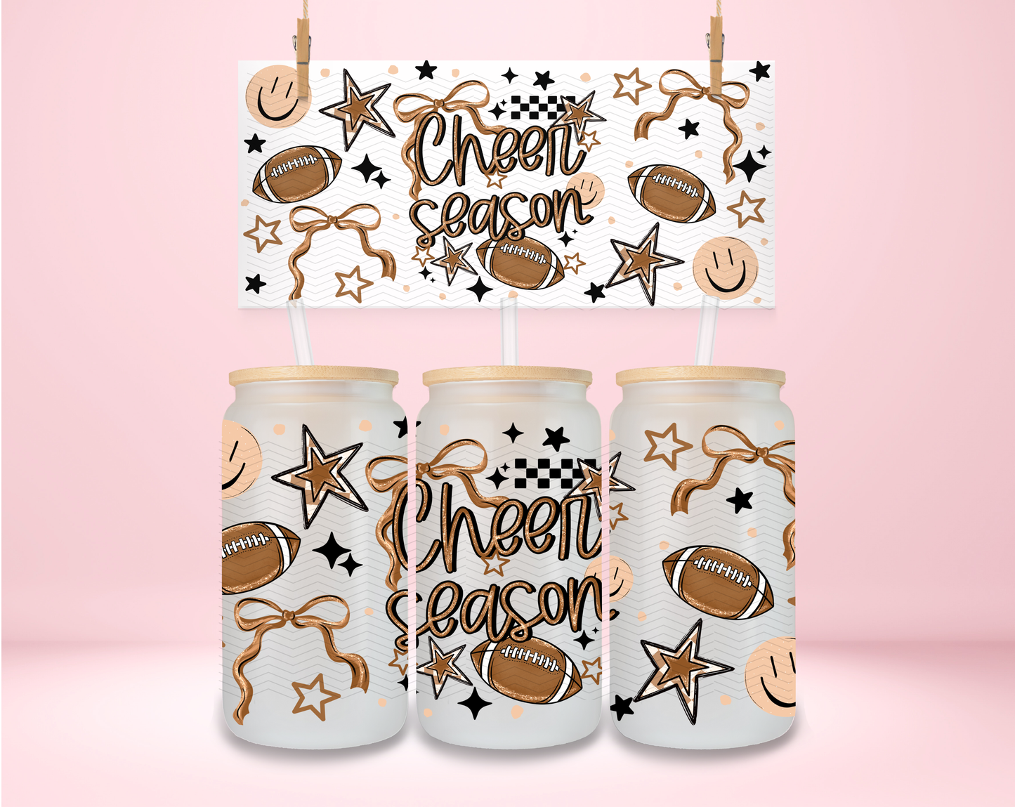 Football Cheer Season UVDTF Wrap