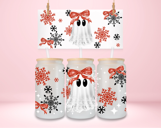 Lace Ghost Red Coquette Double Sided UVDTF Wrap