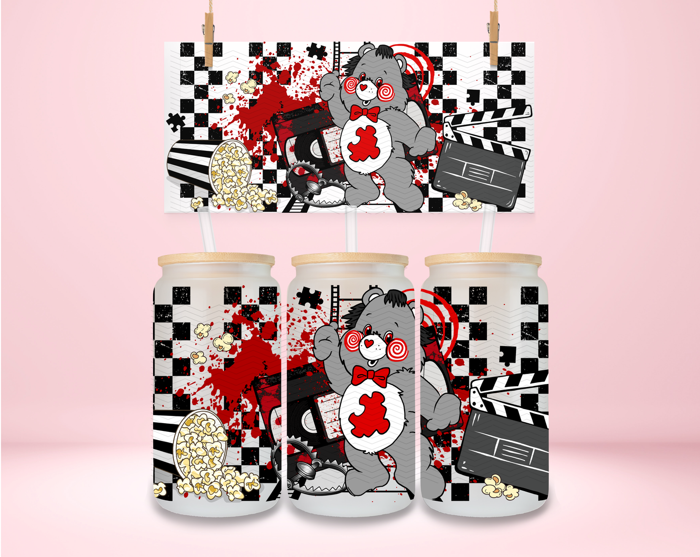 Saw Scarebear UVDTF Wrap