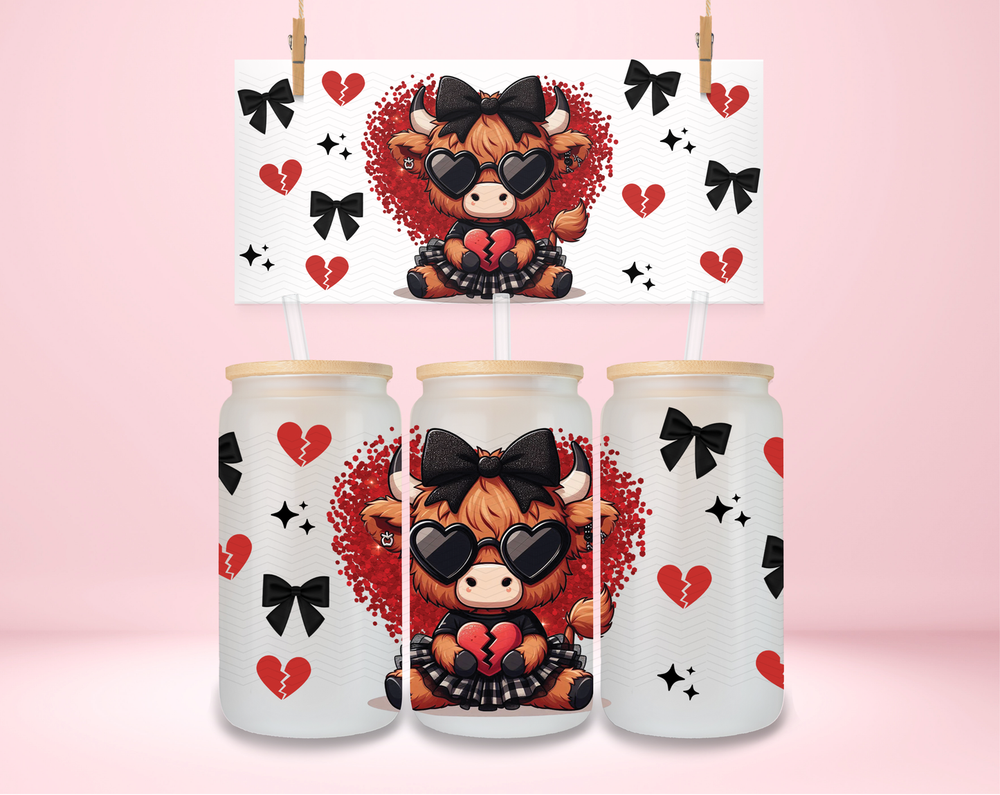 Anti-Valentine Cow UVDTF Wrap