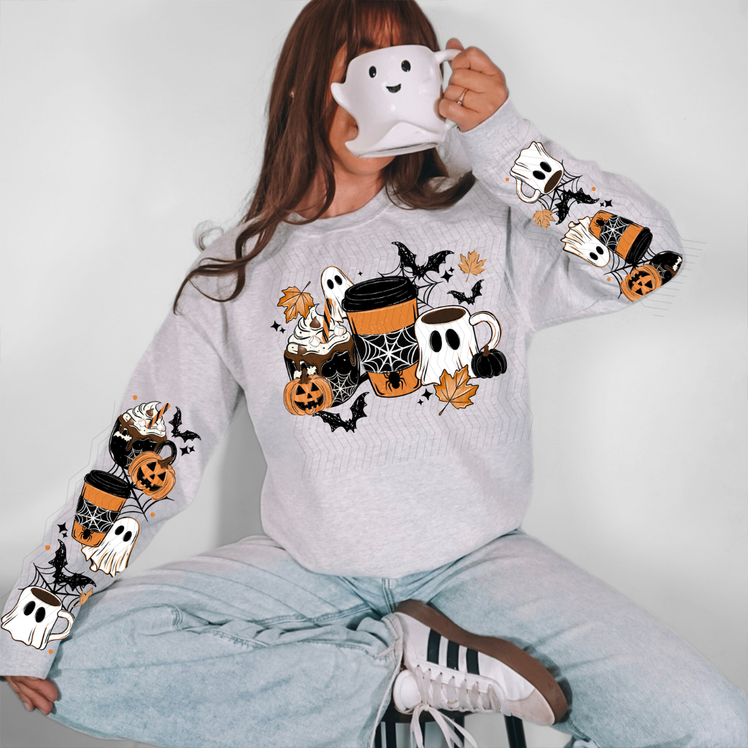 Halloween Coffees W/ Sleeves DTF