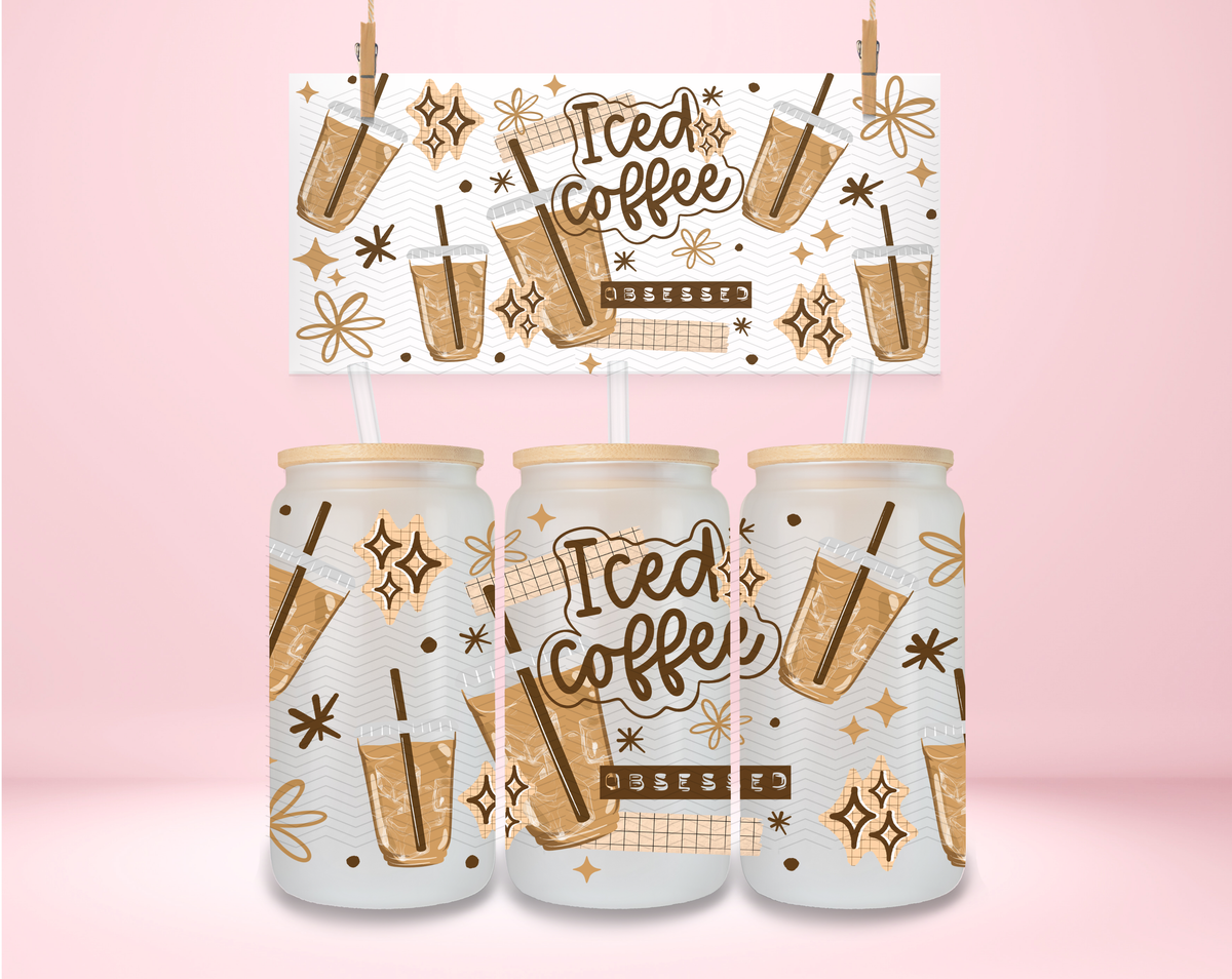 Iced Coffee Obsessed UVDTF Wrap