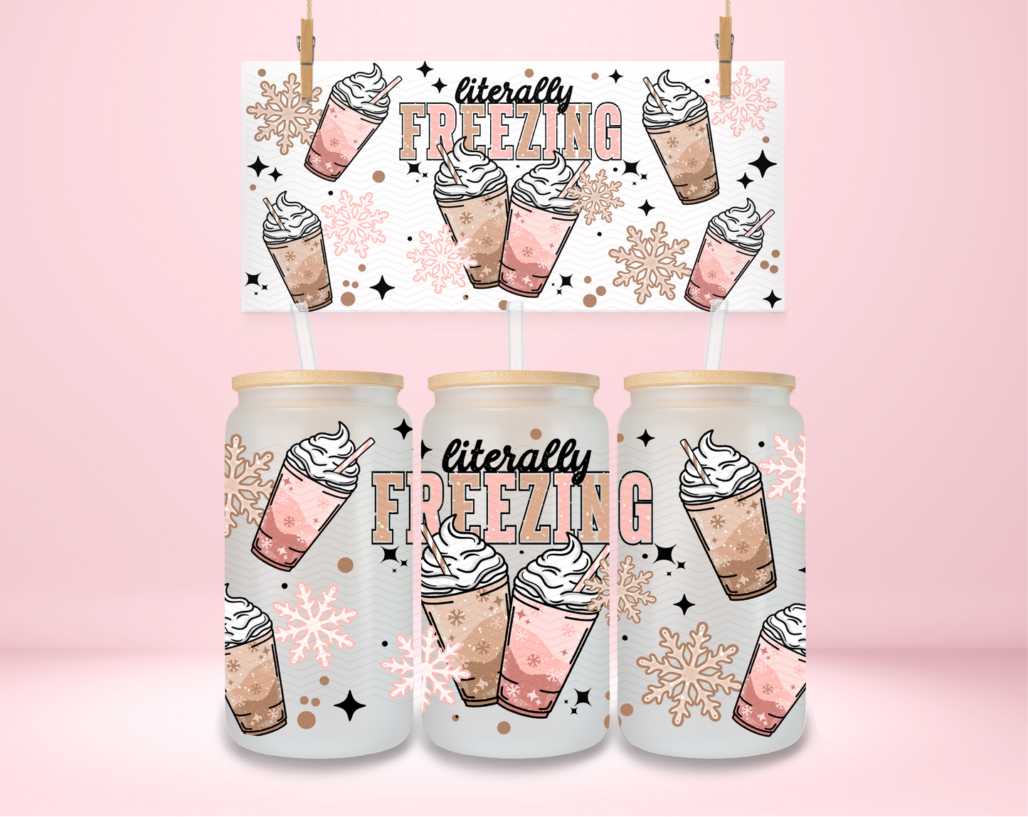 Literally Freezing Coffee UVDTF Wrap