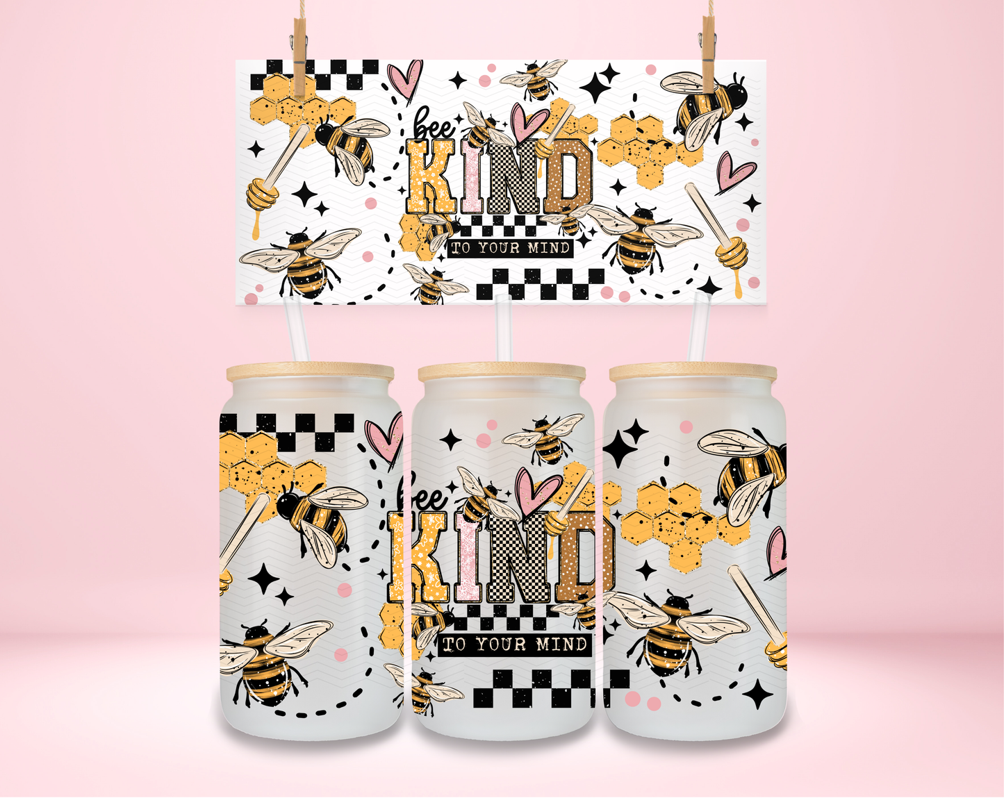 Bee Kind To Your Mind UVDTF Wrap