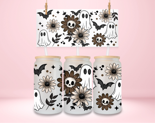 Ghosties and Floral Skulls UVDTF Wrap